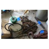 Sprayer, Chains, Snatch Block ,Bag of Screws