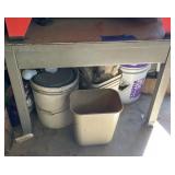 Sandblast cabinet table