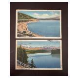 Two Montana Lake-Themed Postcards, Early 20th...