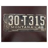 1948 Montana License Plate