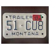 Montana 2000 Trailer License Plate