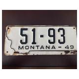 1949 Montana License Plate
