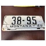 1949 Montana License Plate, 12.5ï¿½5.5 Inches