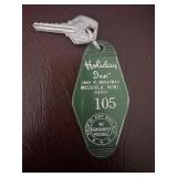Vintage Holiday Inn Motel Key Fob and Key