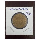 Helena Montana Exchange Tavern 25-Cent Trade Token