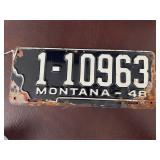 1948 Butte Montana License Plate