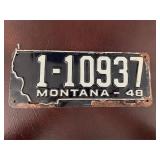 1948 Montana License Plate ï¿½ Butte MT