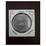 Ranger Lounge Sidney Montana Free Drink Token