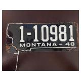 1948 Montana License Plate 1-10981