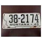 1949 Montana License Plate