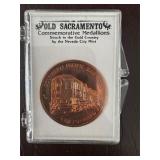Nevada City Mint Copper Medallion ï¿½ Railroad Scene