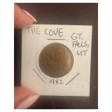 1982 The Cove Token, Great Falls, MT