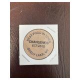 Charleneï¿½s Free Drink Wooden Token, Seely Lake, MT