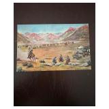 Vintage Postcard Showing Western Scene
