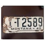 1949 Montana License Plate, T-2589