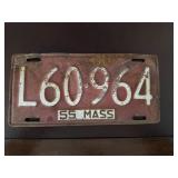 1955 Massachusetts License Plate L60-964