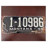 1948 Butte Montana License Plate