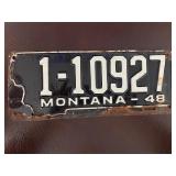 1948 Montana License Plate