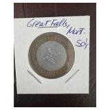 Mint Cigar Store 50ï¿½ Trade Token, Great Falls,...