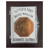 Sutterï¿½s Fort Bronze Medallion in Case