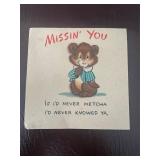 Vintage Fold-Out Bear Greeting Card