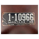 1948 Montana License Plate