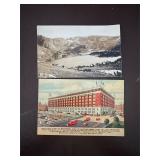 Two Vintage Postcards: Twin Lakes and Budweiser...
