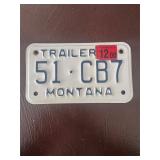 Montana Trailer License Plate