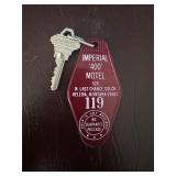 Vintage Imperial ï¿½400ï¿½ Motel Keychain and Key