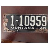 1948 Montana License Plate