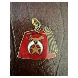 Metal Charm in Red Fez Hat Design