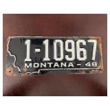 1948 Montana License Plate