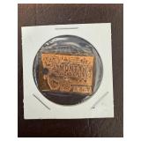 Copper Souvenir Token ï¿½ Montana Vacationland