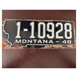 1948 Butte Montana License Plate