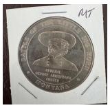 Commemorative Silver-Tone Coin, Montana Design