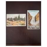 Two Vintage Yellowstone Postcards