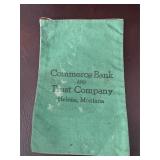 Green Canvas Bank Deposit Bag, Commerce Bank
