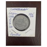 American Legion Club Token ï¿½ 50ï¿½ Paradise