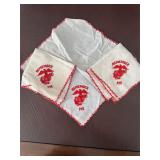 Set of Handkerchiefs with Embroidered Design