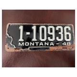 1948 Montana License Plate