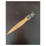 Bronze Letter Opener with Rainbow Dam Design