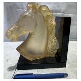 Lucite Horse Head Bookend