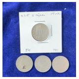 1902, 1903, 1905, and Unknown Liberty Nickels