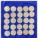 25 Buffalo Head Nickels