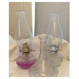 Oil Lamps & Crystal Decanter