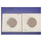 1864 & 1865 2 Cents