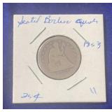 1853 Seated Liberty Quarter