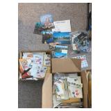 Old Collectors Postage Stamps & Post Card