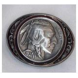 1937 Buffalo Head Belt Buckle