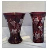 Ruby Lozure Vases